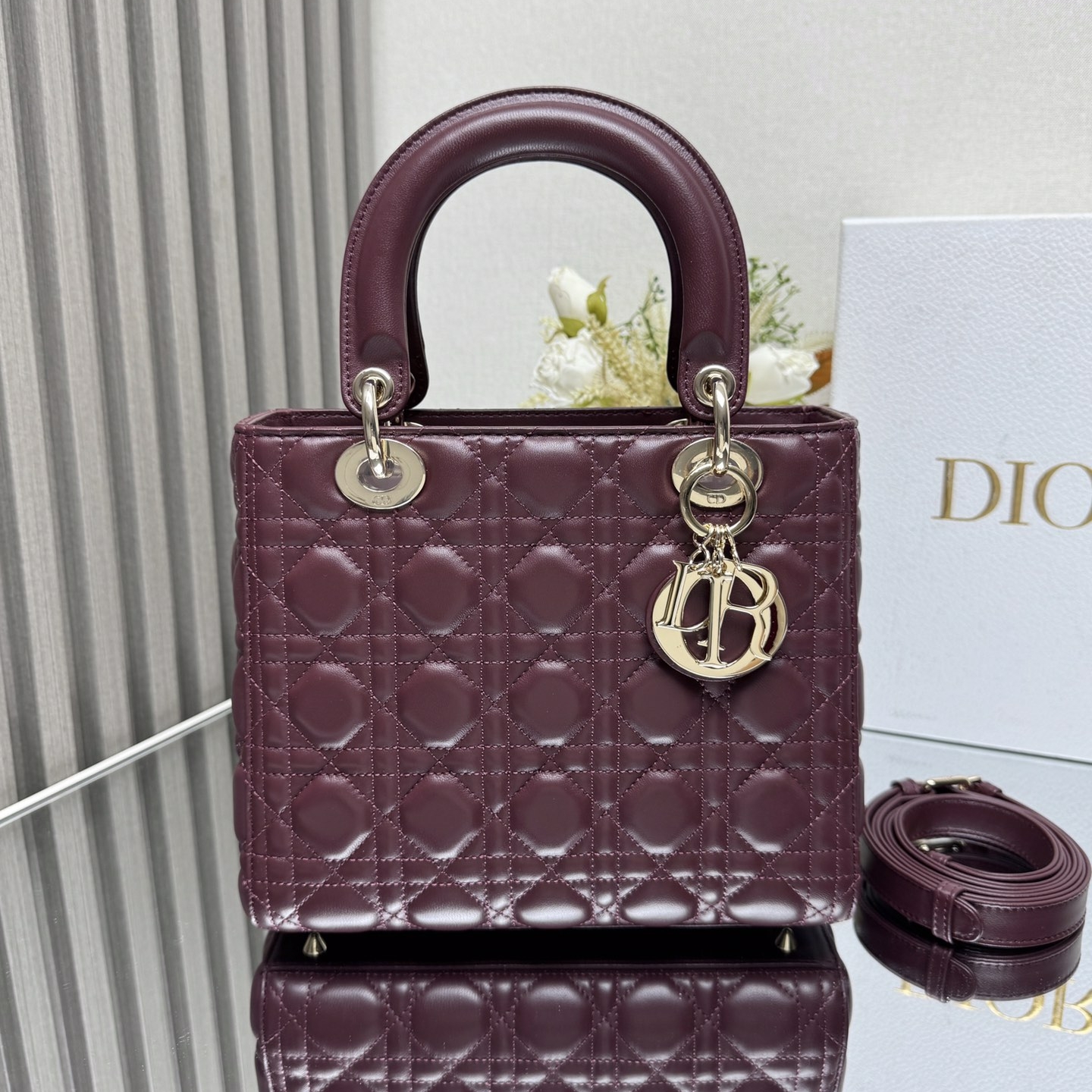 Dior Lady Dior MyABC Medium Sheepskin Replica Bags