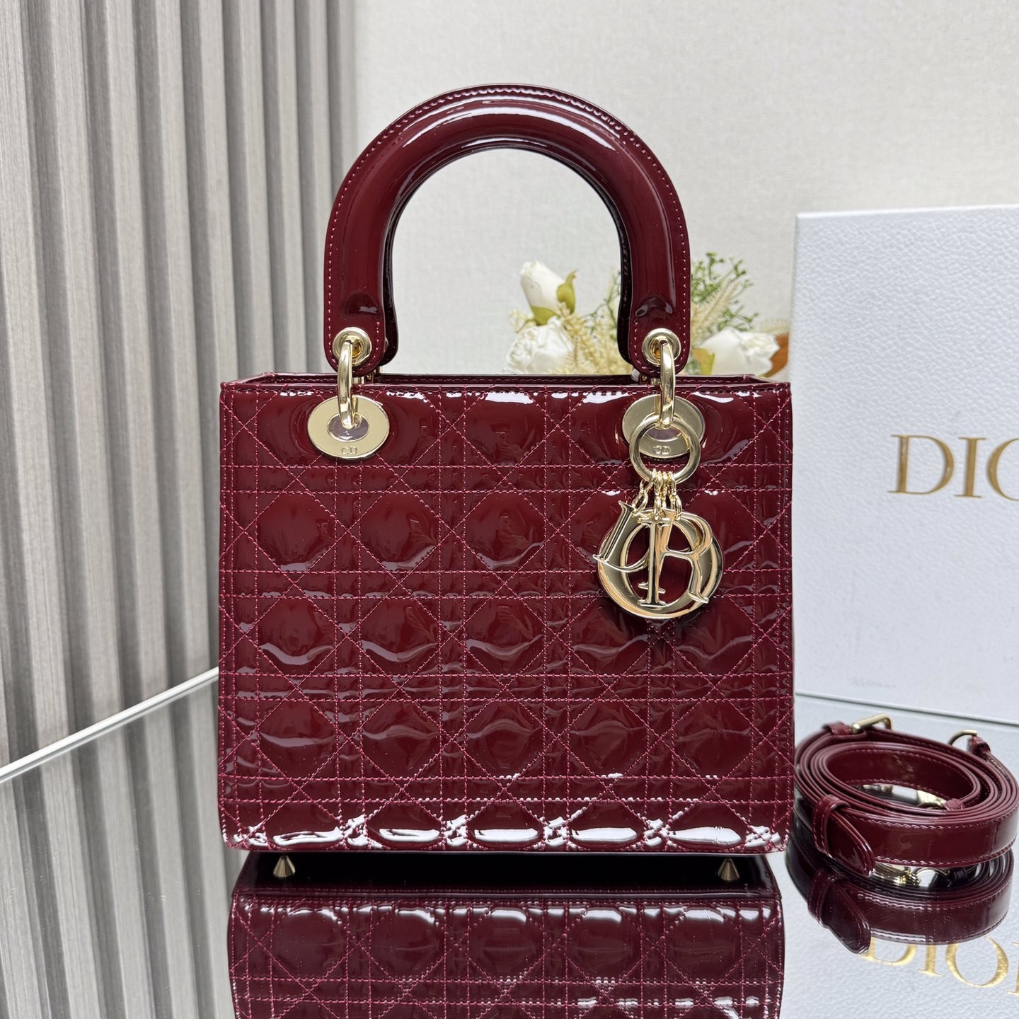 Dior Lady Dior MyABC Medium Sheepskin Replica Bags