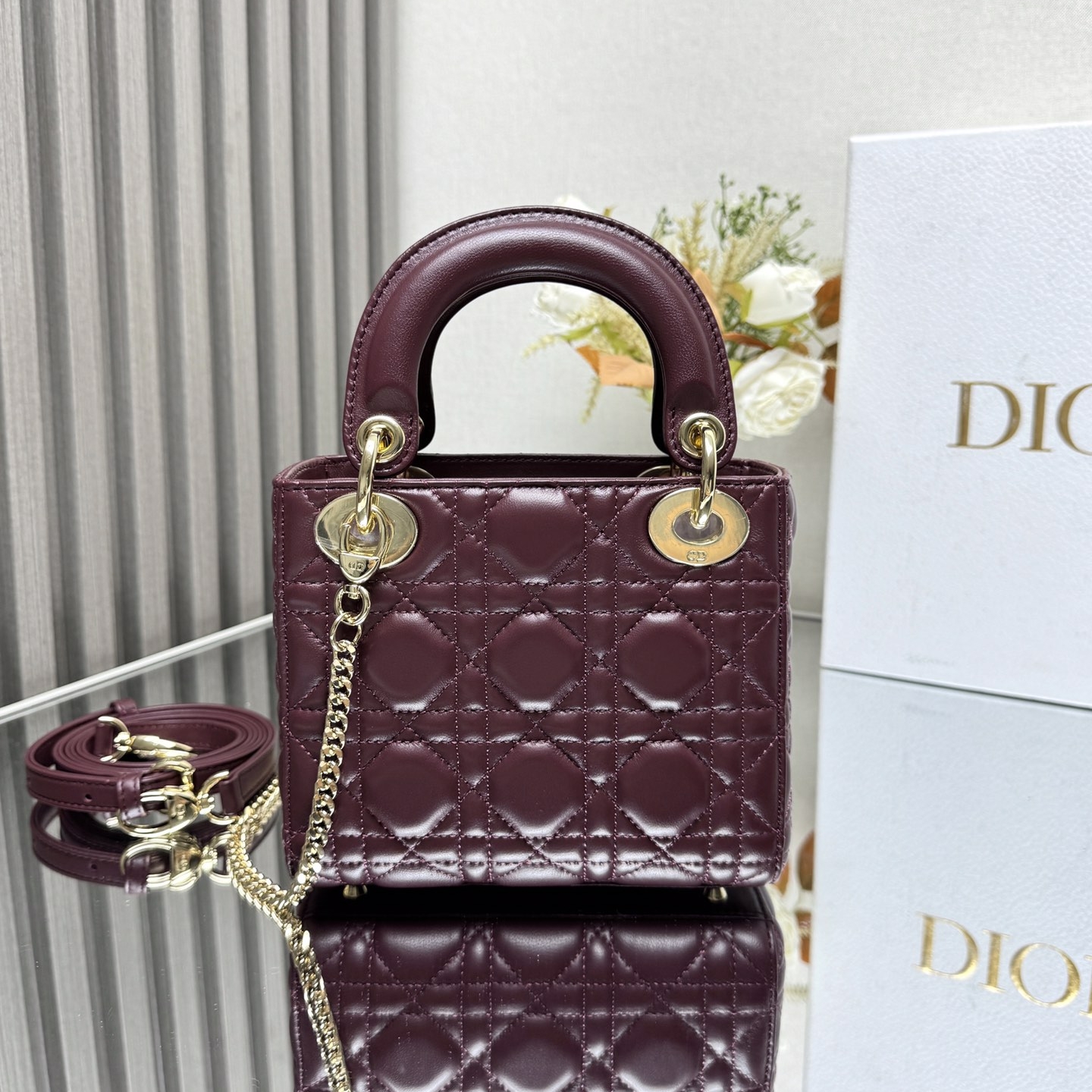 Dior Lady Dior MyABC Mini Sheepskin Replica Bags