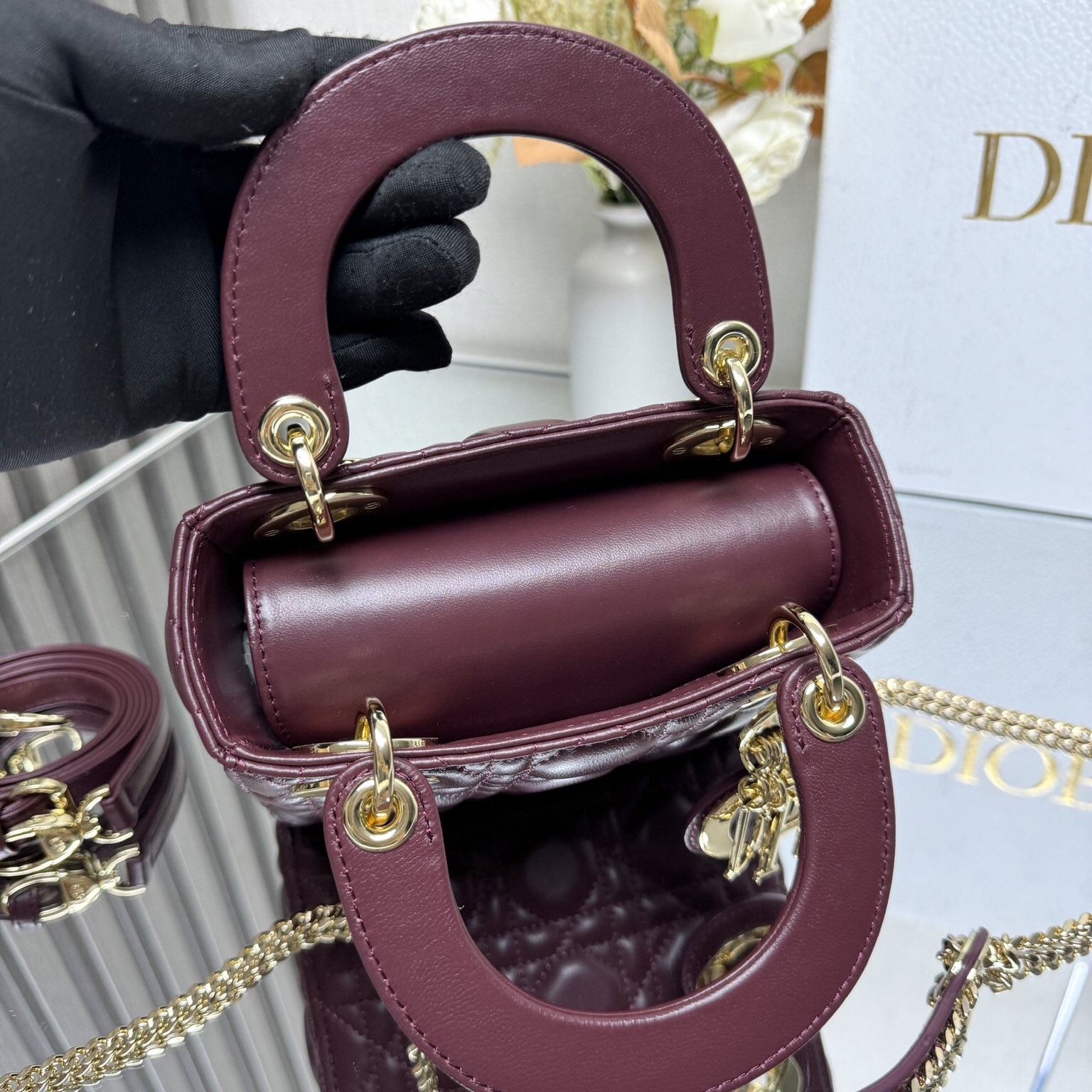 Dior Lady Dior MyABC Mini Sheepskin Replica Bags