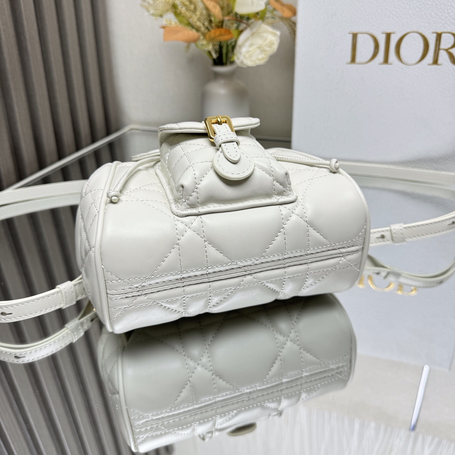 Dior Caro Backpack Small Sheepskin Replica Bags