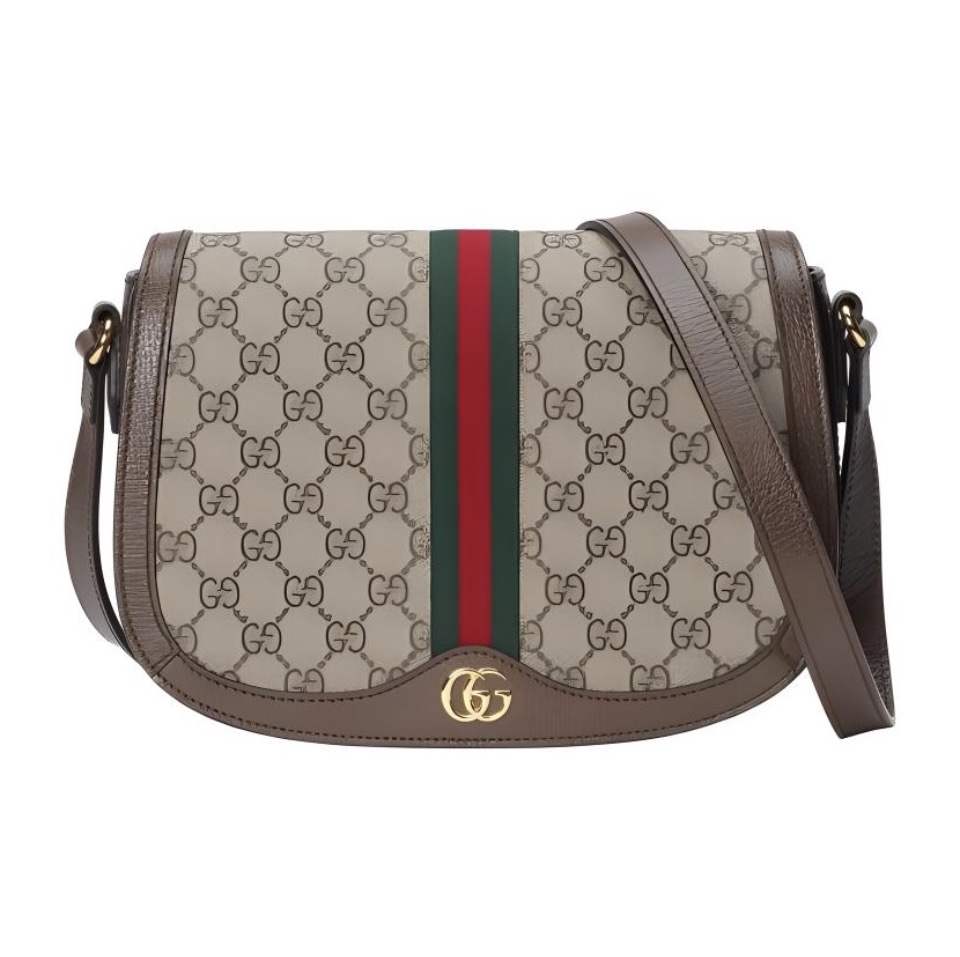 Gucci Ophidia Saddle bag Medium Canvas Replica Bags