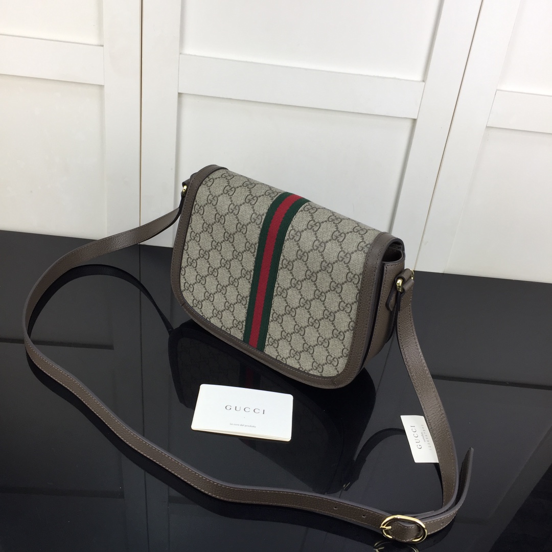 Gucci Ophidia Saddle bag Medium Canvas Replica Bags