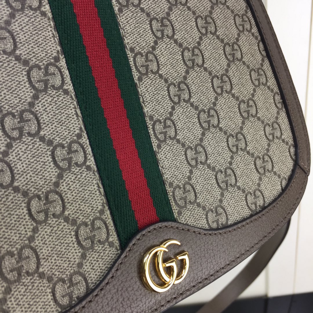 Gucci Ophidia Saddle bag Medium Canvas Replica Bags