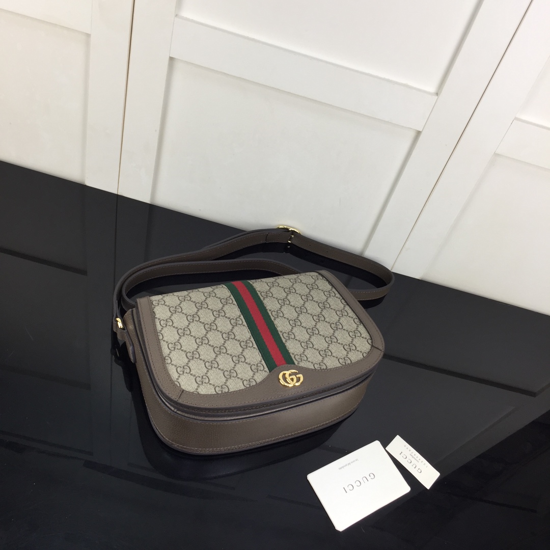 Gucci Ophidia Saddle bag Medium Canvas Replica Bags