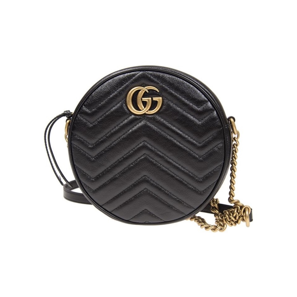 Gucci GG Marmont Round Cake Bag Mini Leather Replica Bags