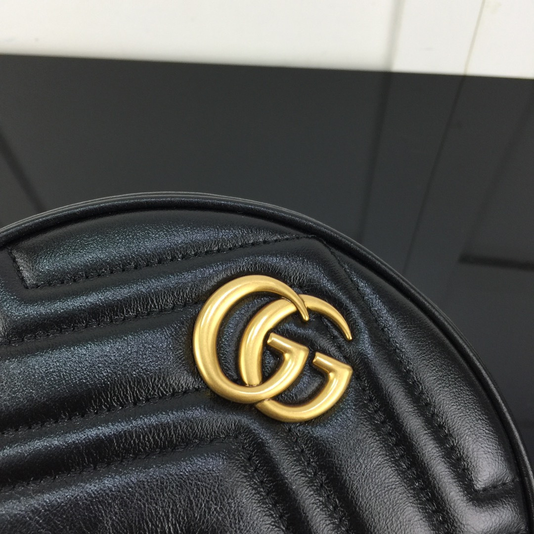 Gucci GG Marmont Round Cake Bag Mini Leather Replica Bags