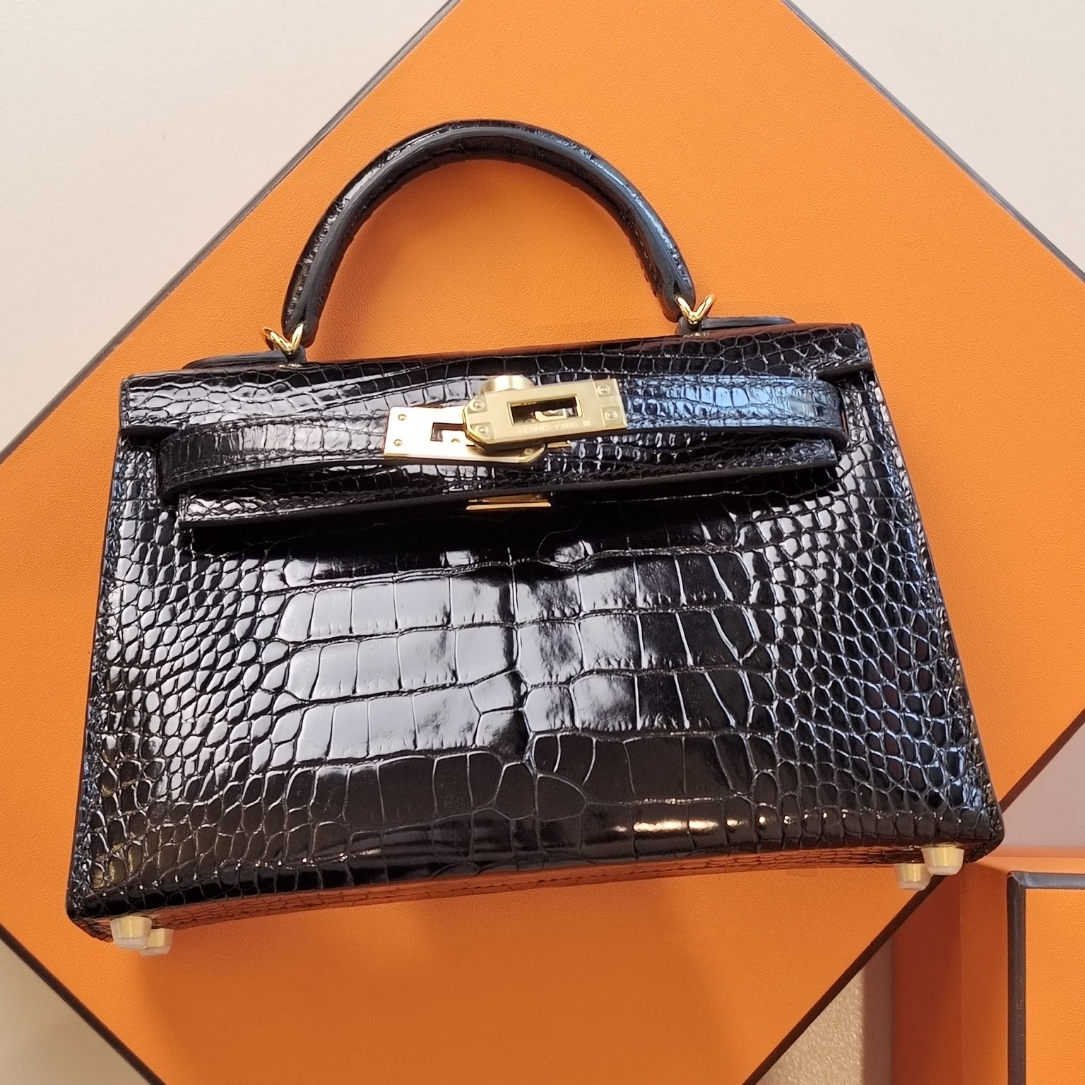 Hermes Kelly Mini Crocodile Custom Make Replica Bags