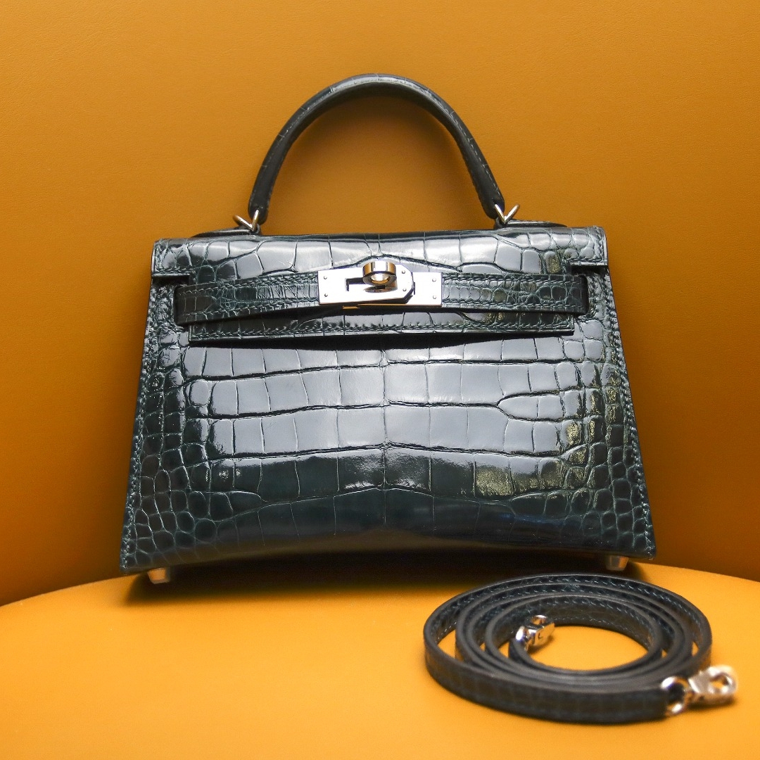 Hermes Kelly Mini Crocodile Custom Make Replica Bags