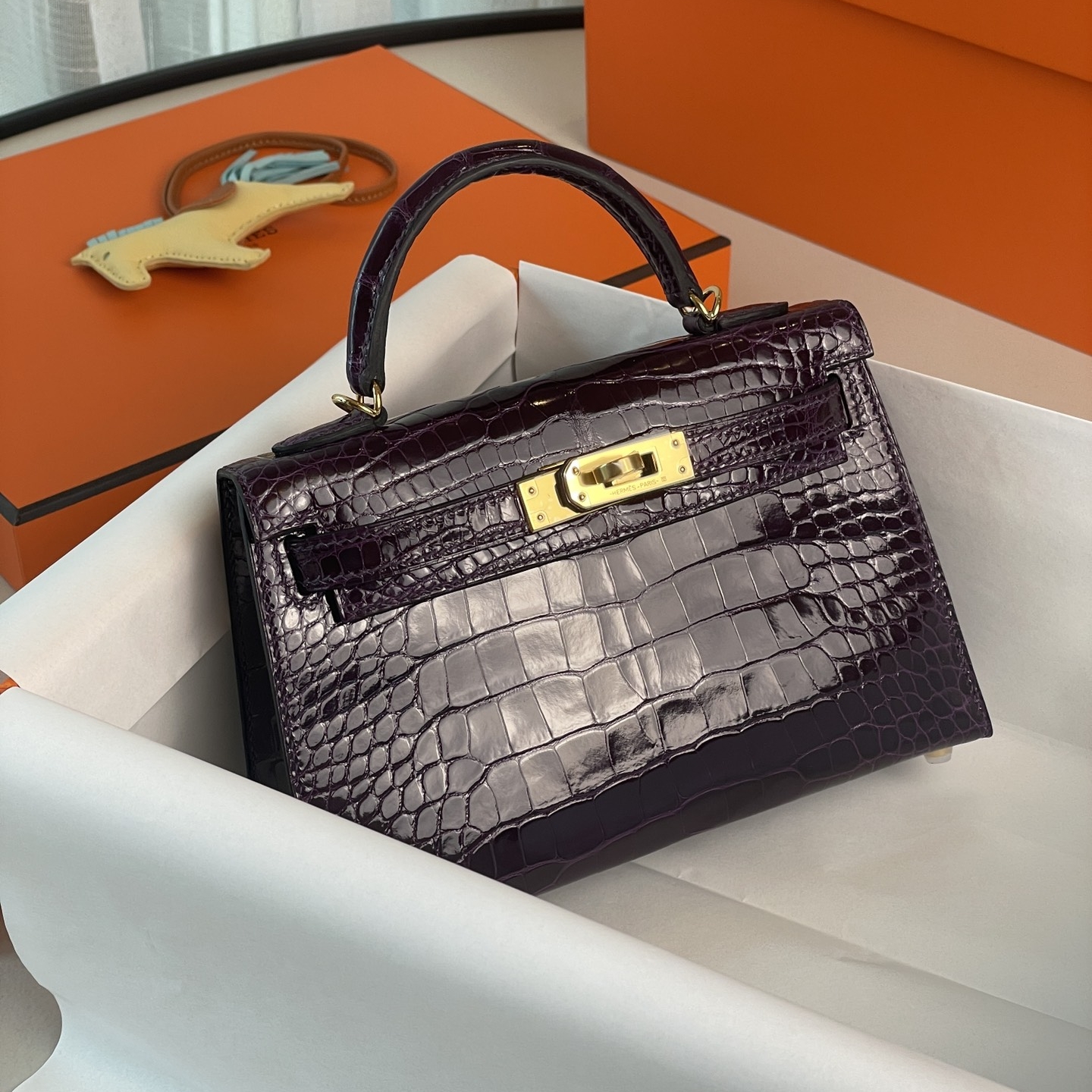 Hermes Kelly Mini Crocodile Custom Make Replica Bags