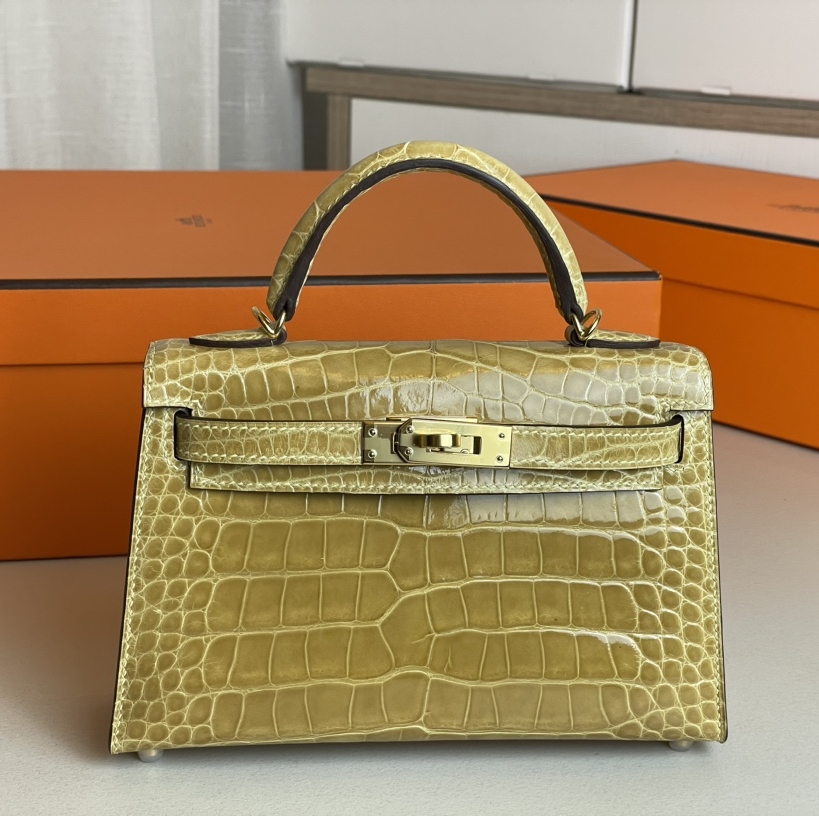 Hermes Kelly Mini Crocodile Custom Make Replica Bags