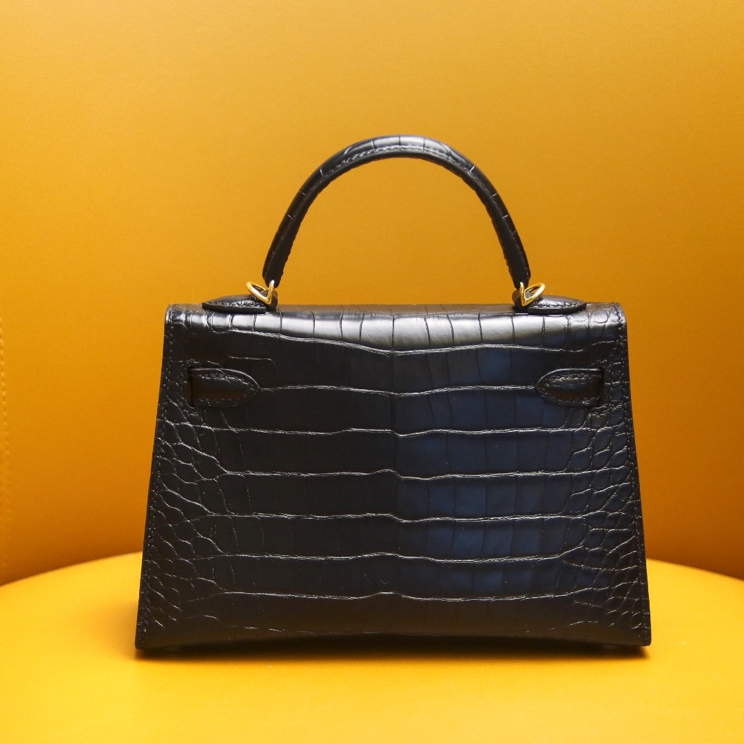 Hermes Kelly Mini Matte Crocodile Custom Make ReplicaBags