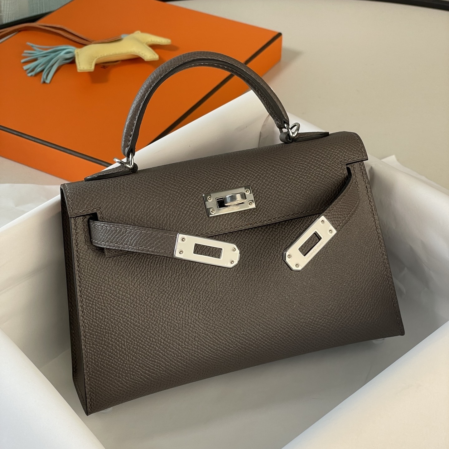 Hermes Kelly Epsom Mini Cowhide Replica Bags