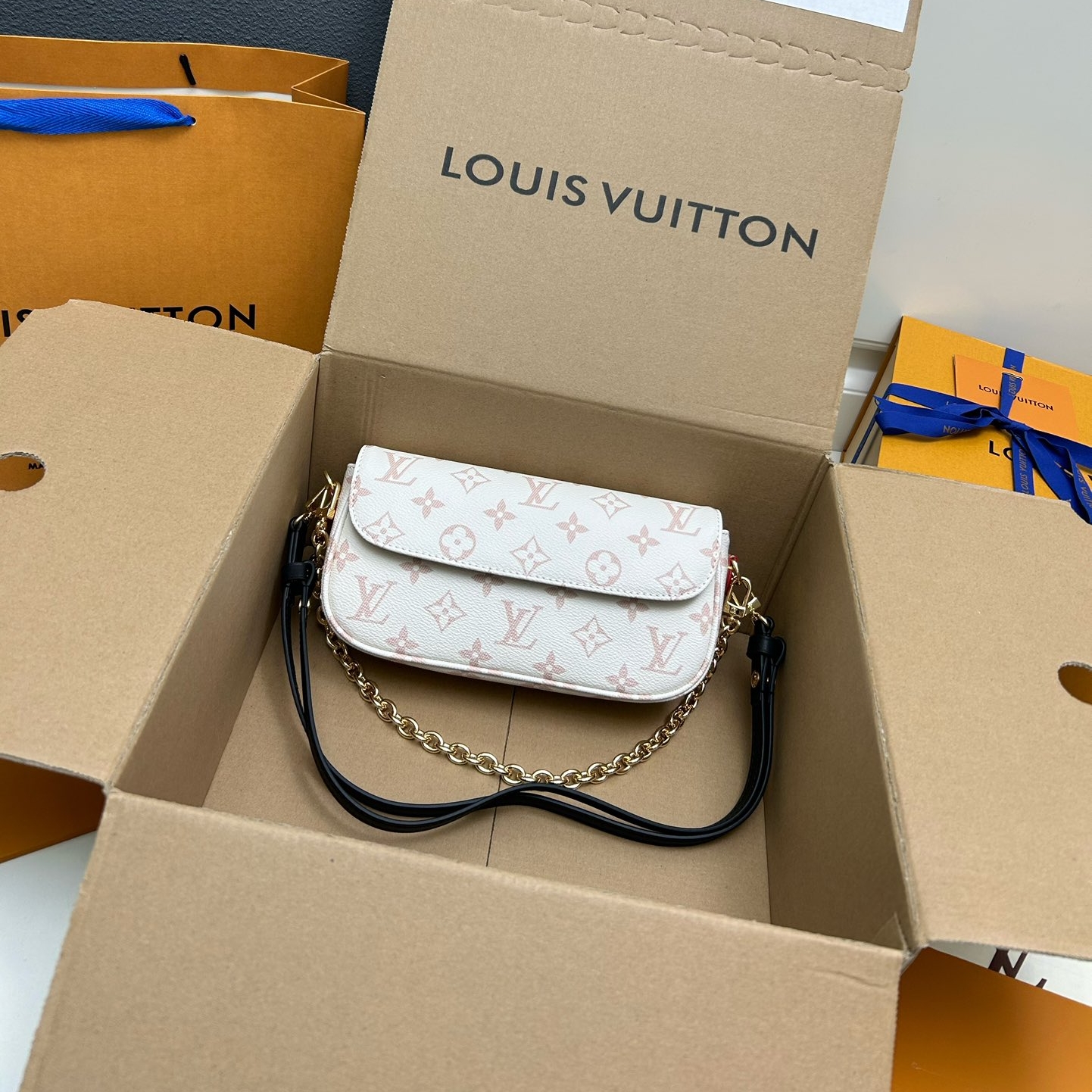 LV Lvy Medium Canvas Replica Bags Louis Vuitton