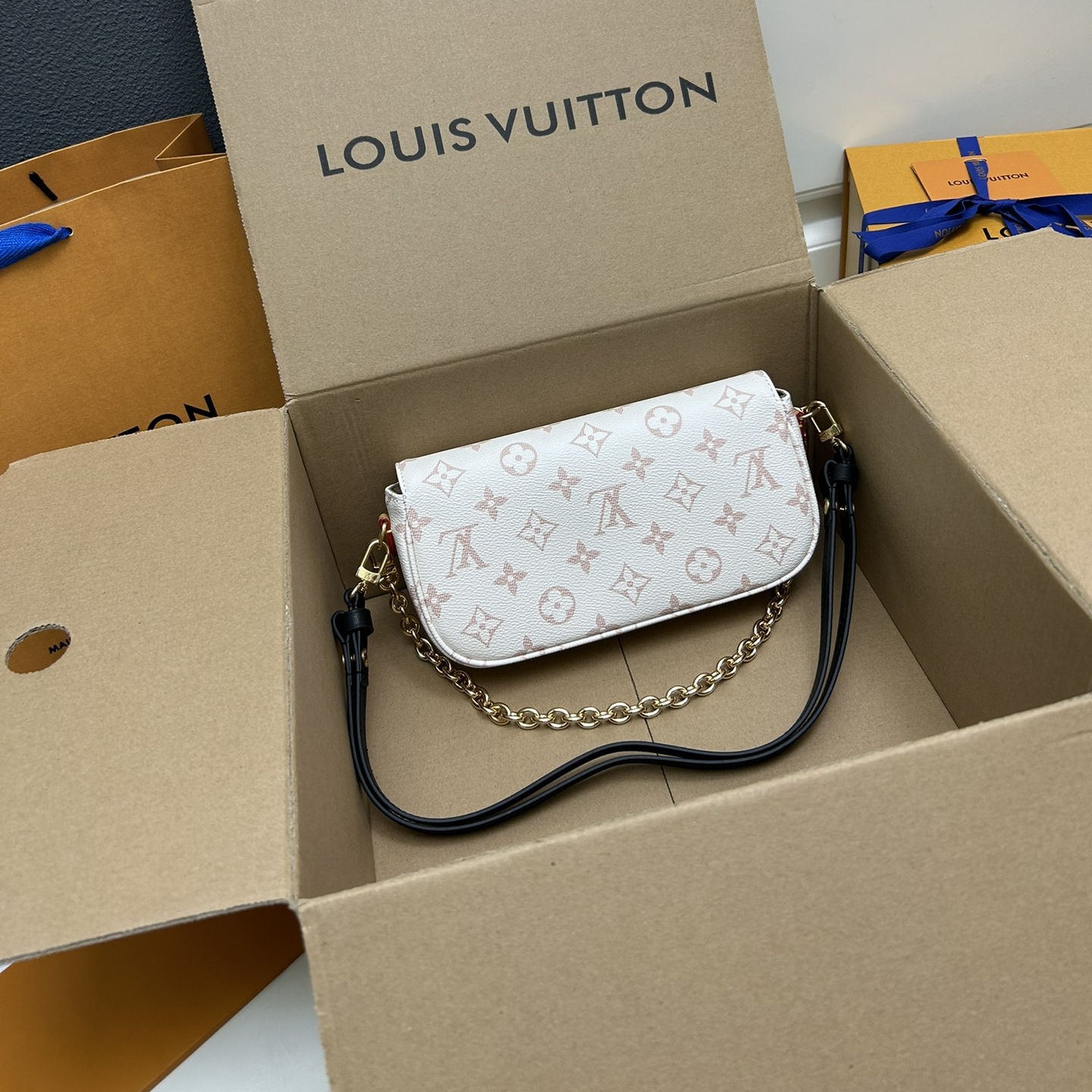 LV Lvy Medium Canvas Replica Bags Louis Vuitton