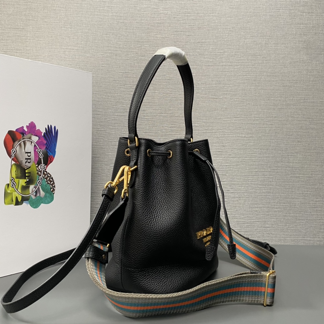 Prada Bucket Bag Medium Cowhide Replica Bags