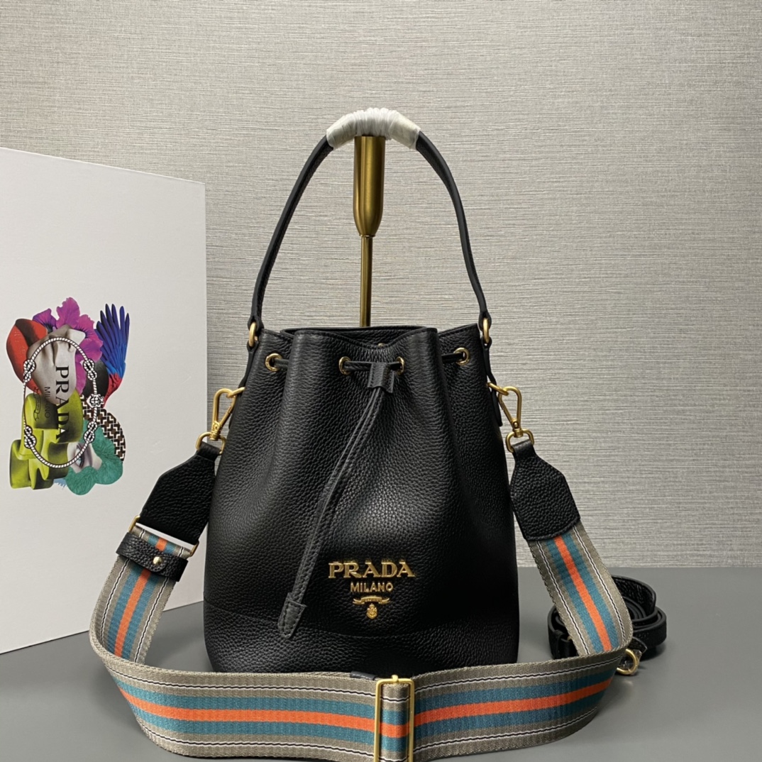 Prada Bucket Bag Medium Cowhide Replica Bags