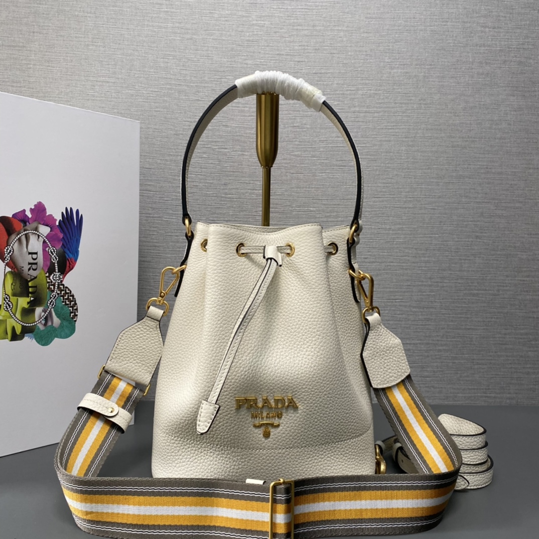 Prada Bucket Bag Medium Cowhide Replica Bags