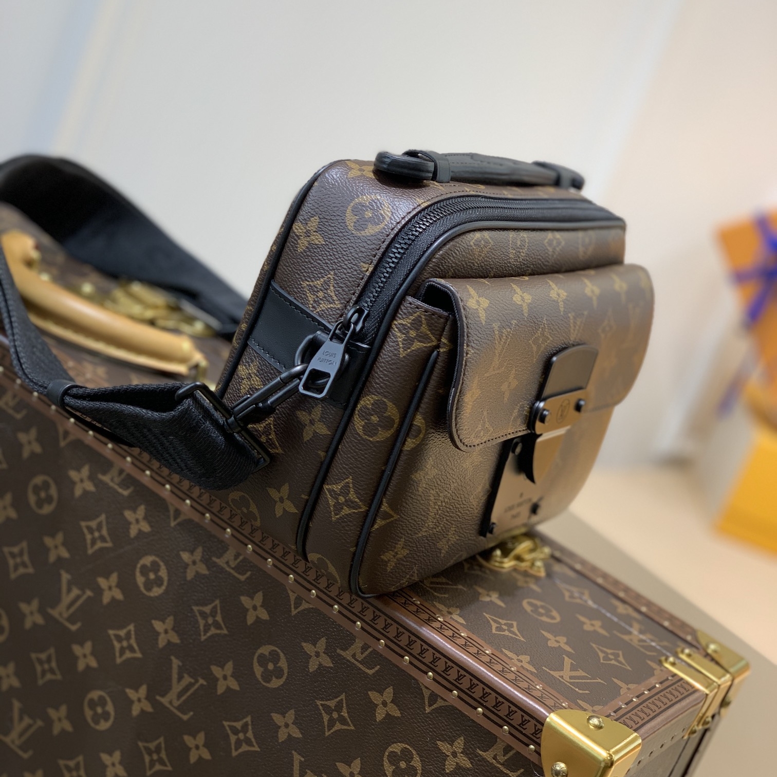 LV S Lock Messenger Medium Canvas Replica Bags Louis Vuitton