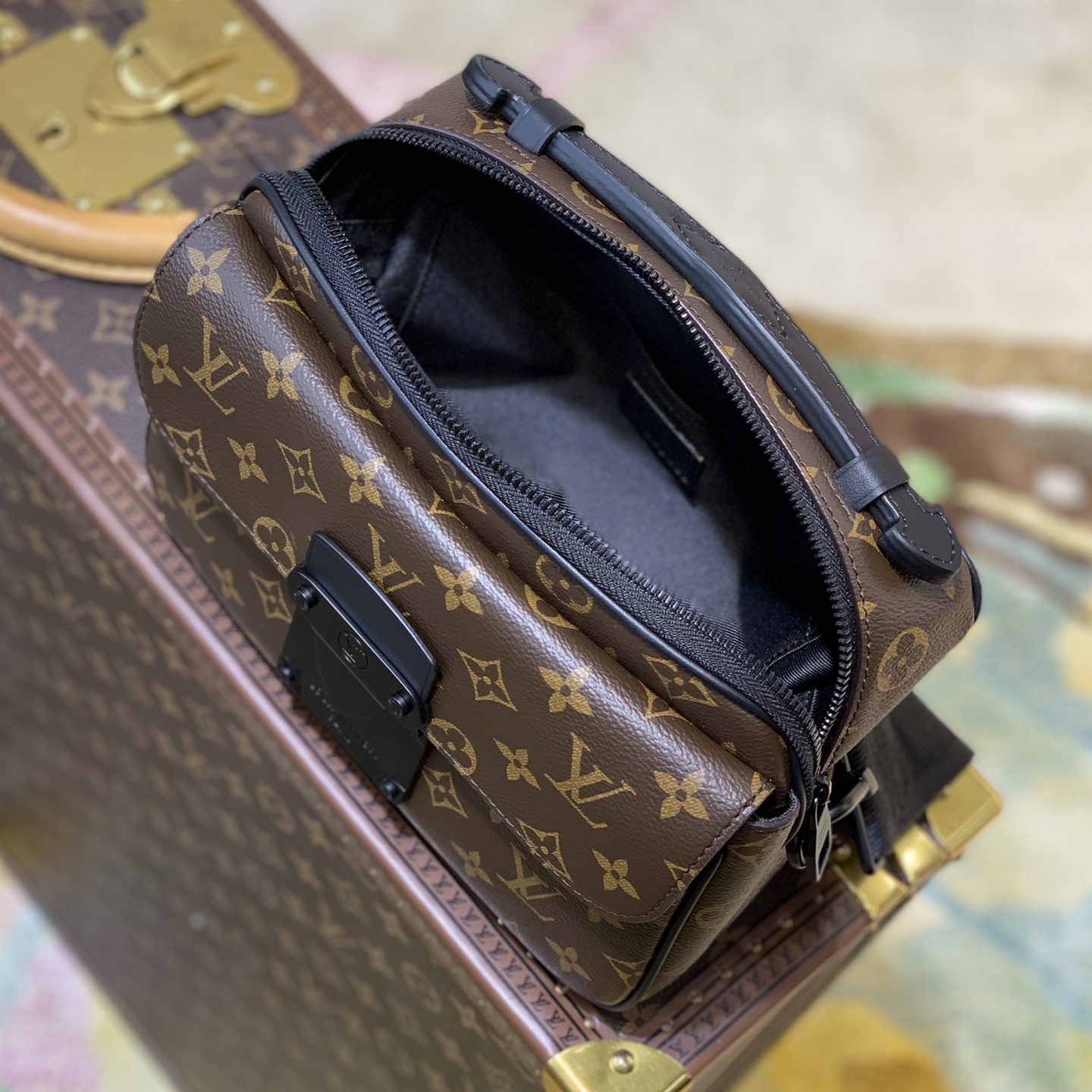 LV S Lock Messenger Medium Canvas Replica Bags Louis Vuitton