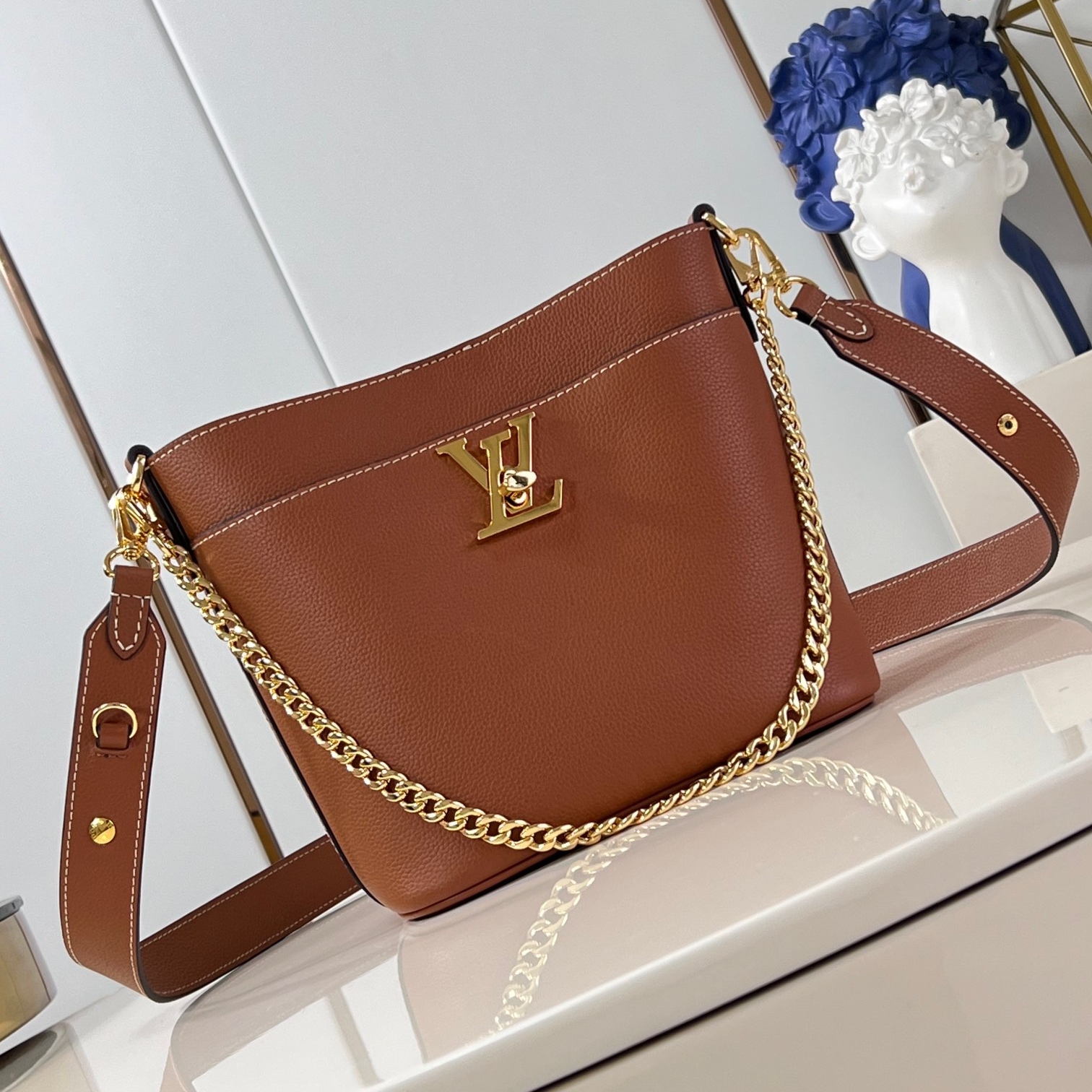 LV Lock And Walk Medium Cowhide Replica Bags Louis Vuitton