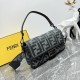 Fendi Baguette Splicing Medium Cowhide Replica Bags