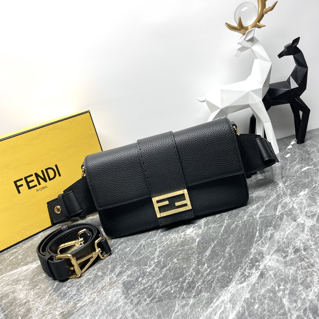 Fendi Baguette Medium Leather Replica Bags