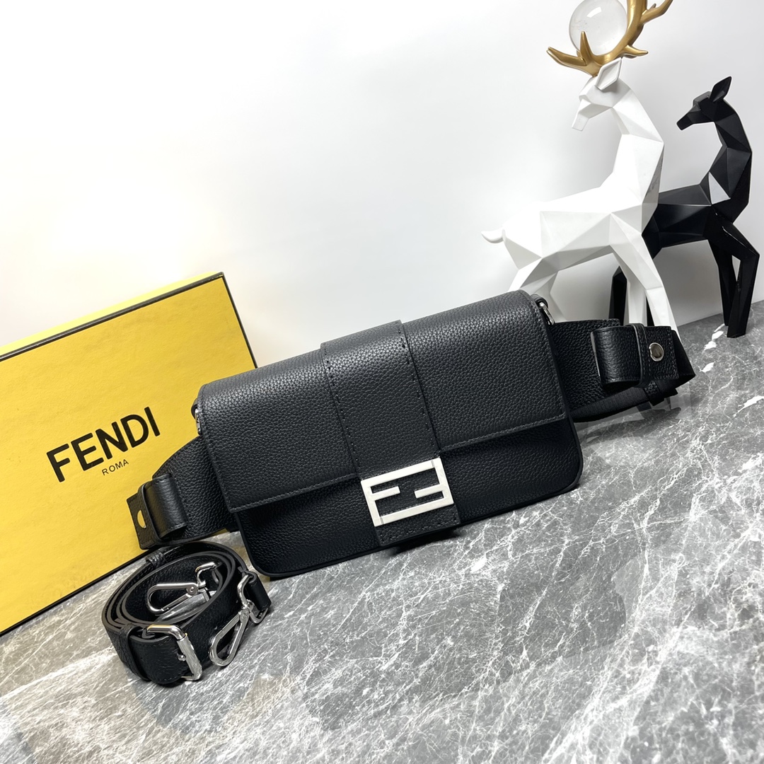 Fendi Baguette Medium Leather Replica Bags