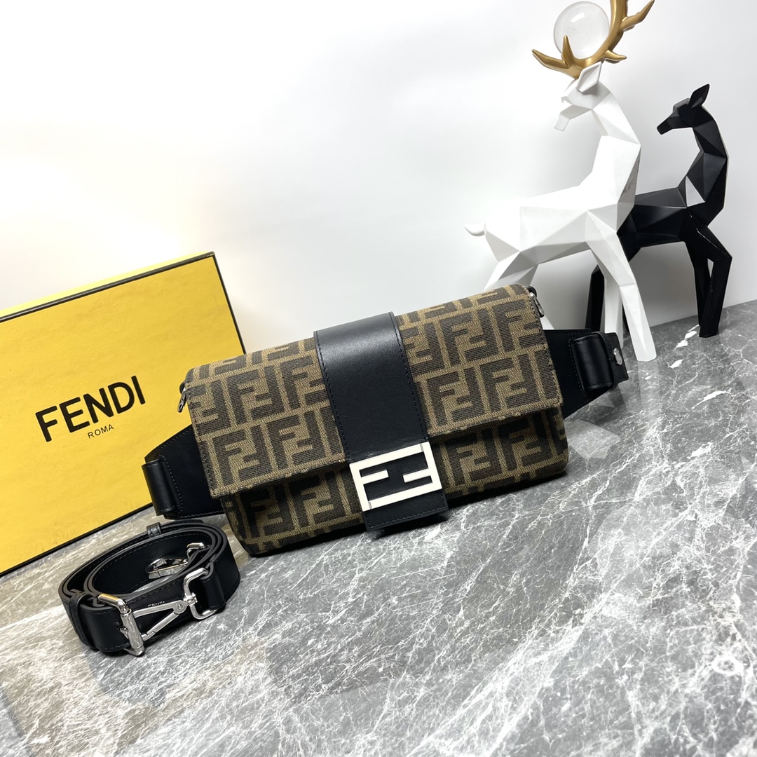 Fendi Baguette Medium Leather Replica Bags