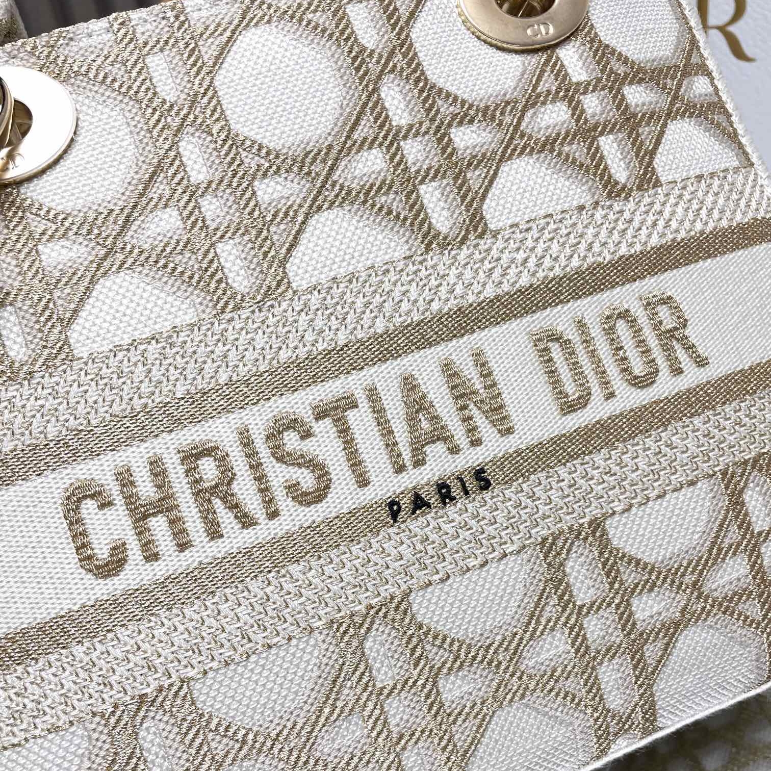 Dior Lady Dior Medium Embroidery Replica Bags