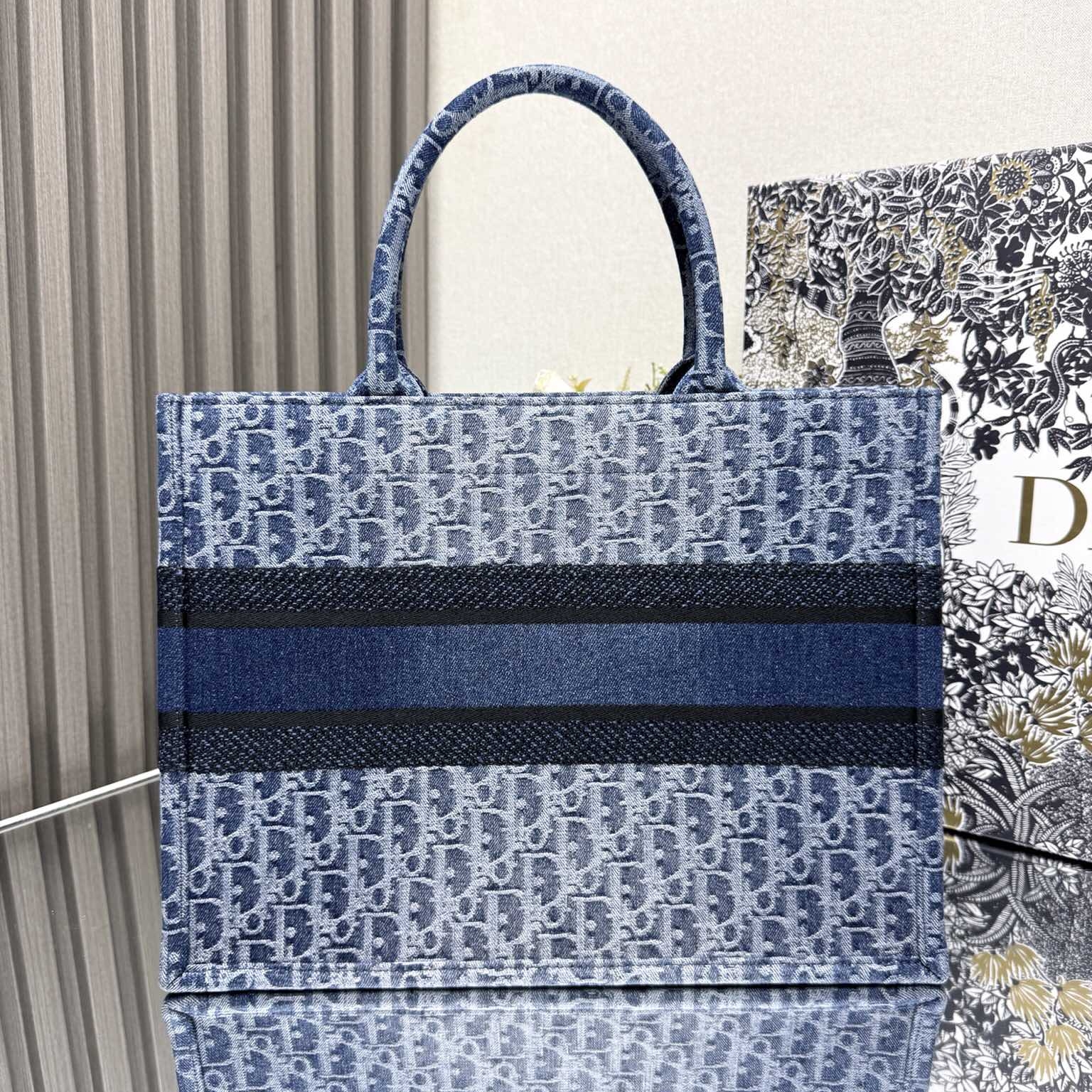 Dior Book Tote Medium Embroidery Replica Bags