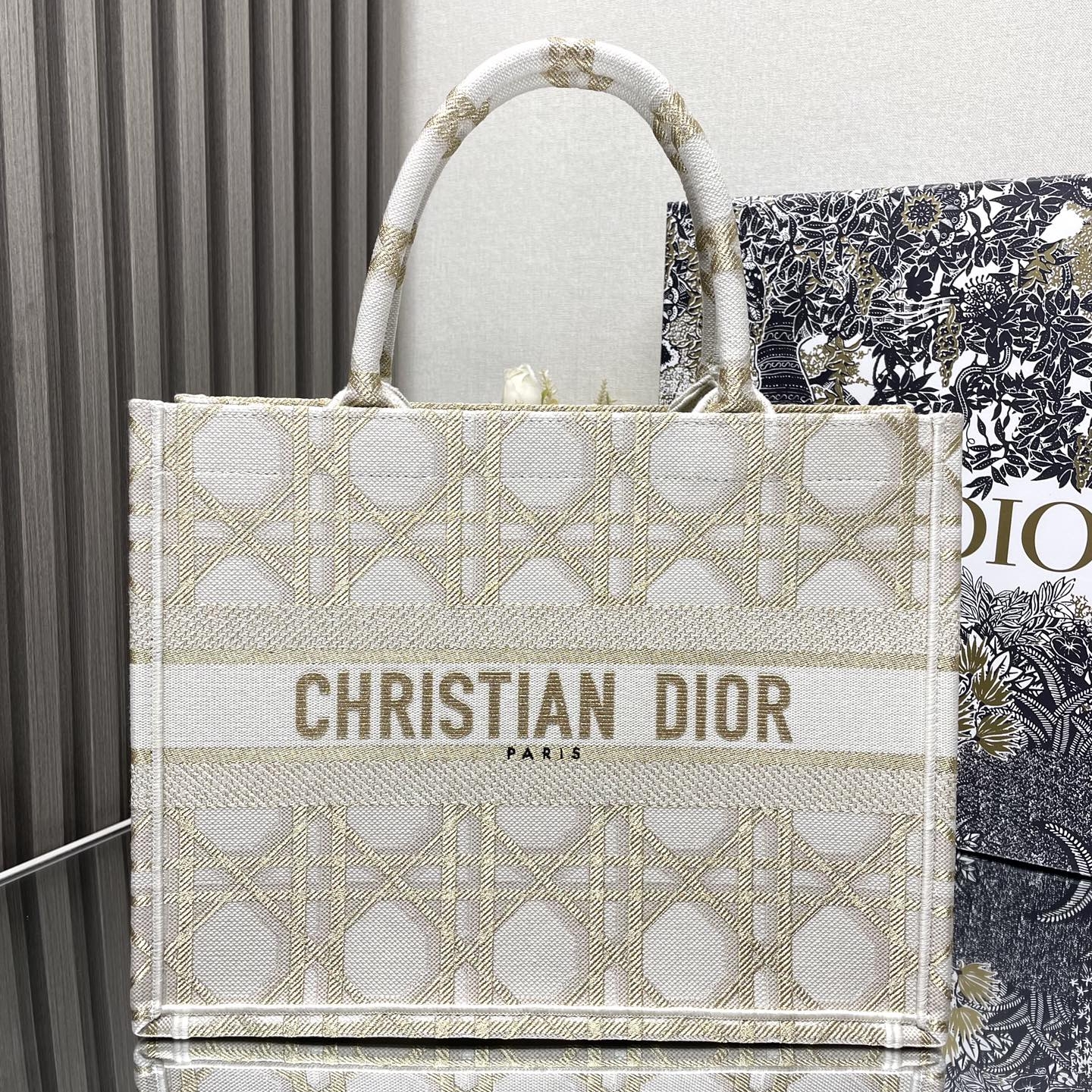 Dior Book Tote Medium Embroidery Replica Bags