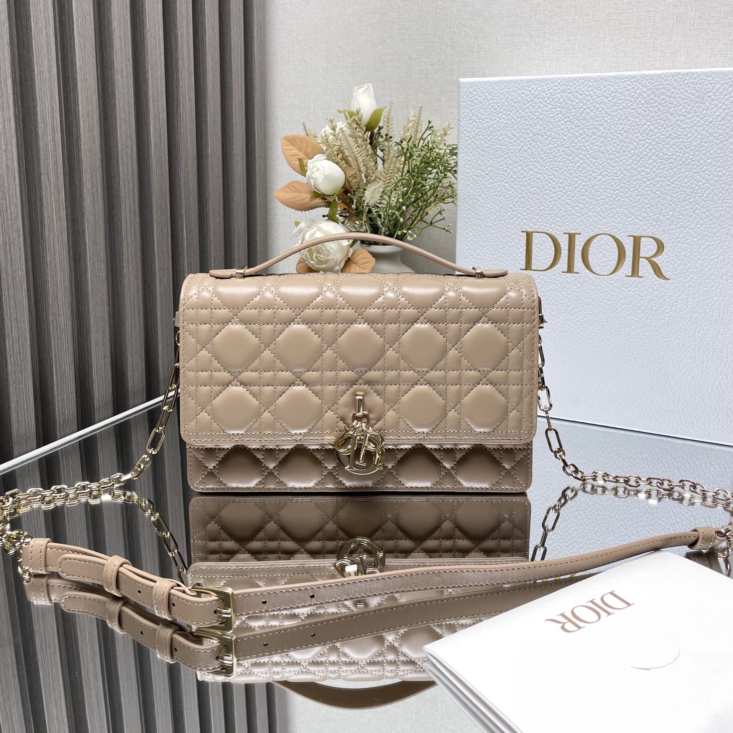 Dior Miss Dior Medium Sheepskin Replica Bags