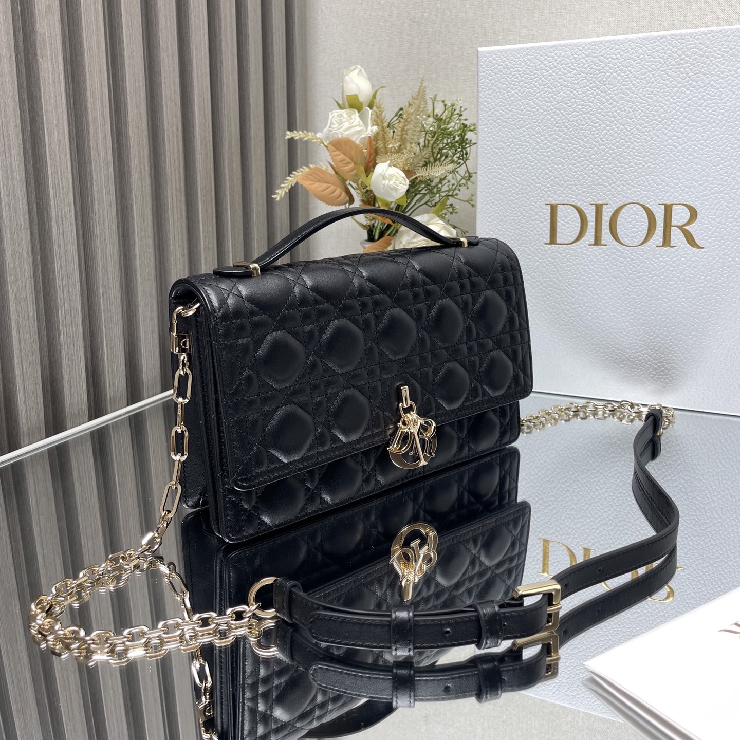 Dior Miss Dior Medium Sheepskin Replica Bags