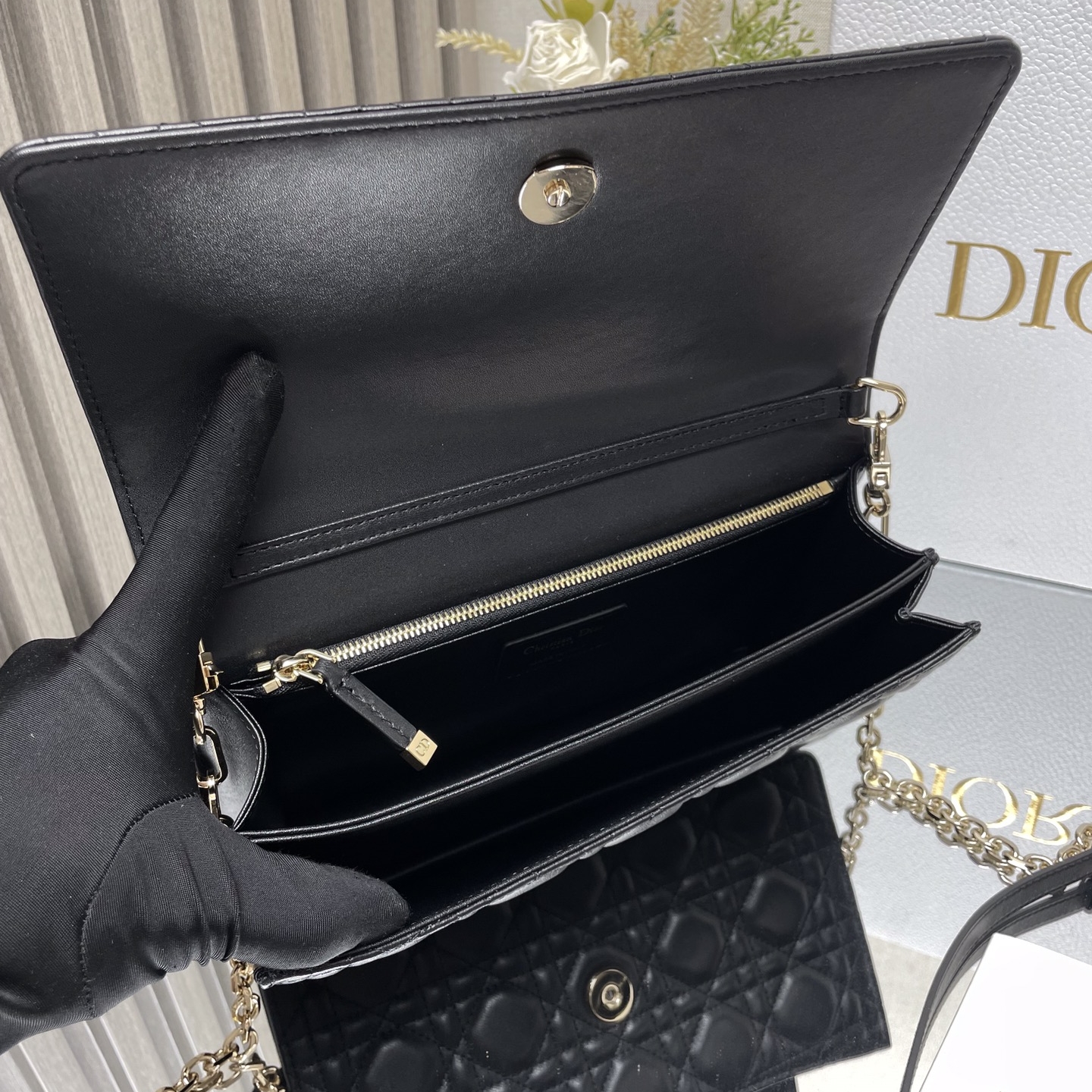 Dior Miss Dior Medium Sheepskin Replica Bags