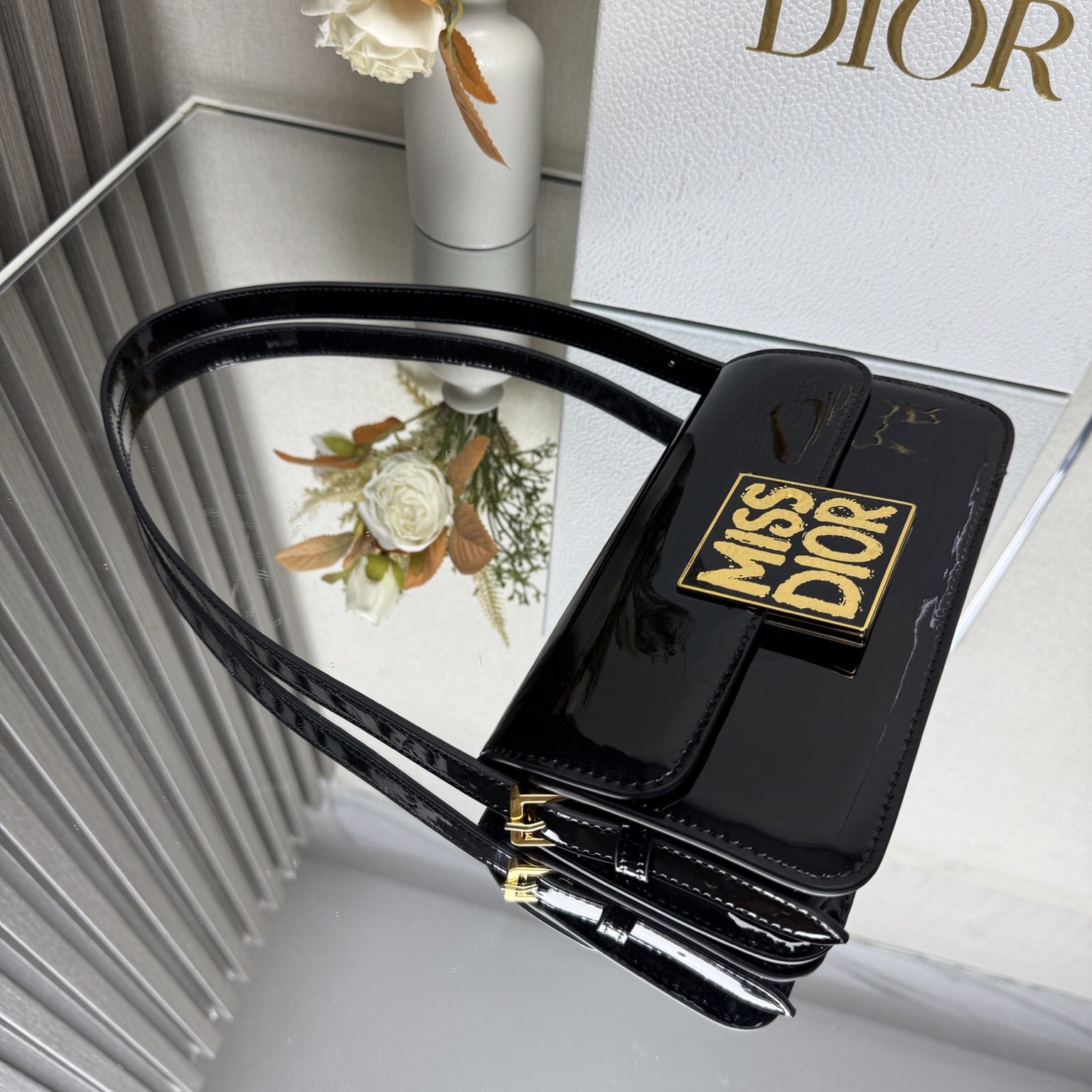 Dior Miss Dior Graffiti Medium Cowhide Replica Bags