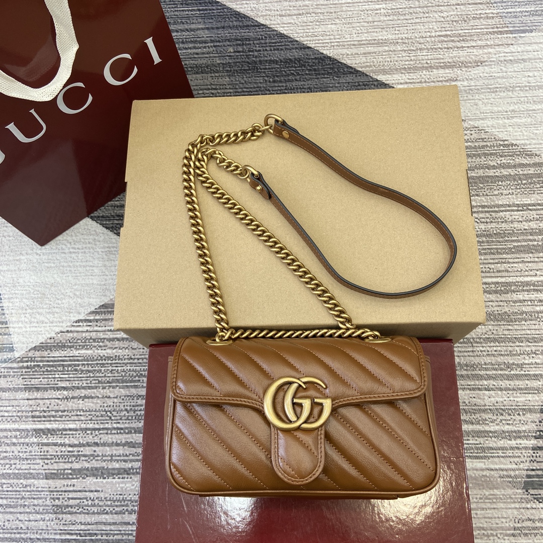 Gucci GG Marmont Mini Chamois Replica Bags