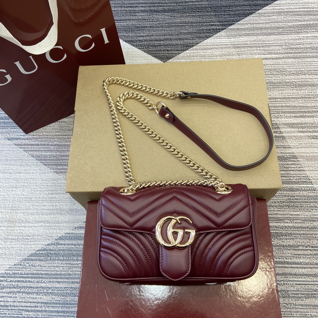 Gucci GG Marmont Mini Chamois Replica Bags