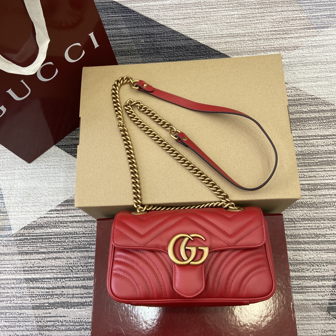 Gucci GG Marmont Mini Chamois Replica Bags