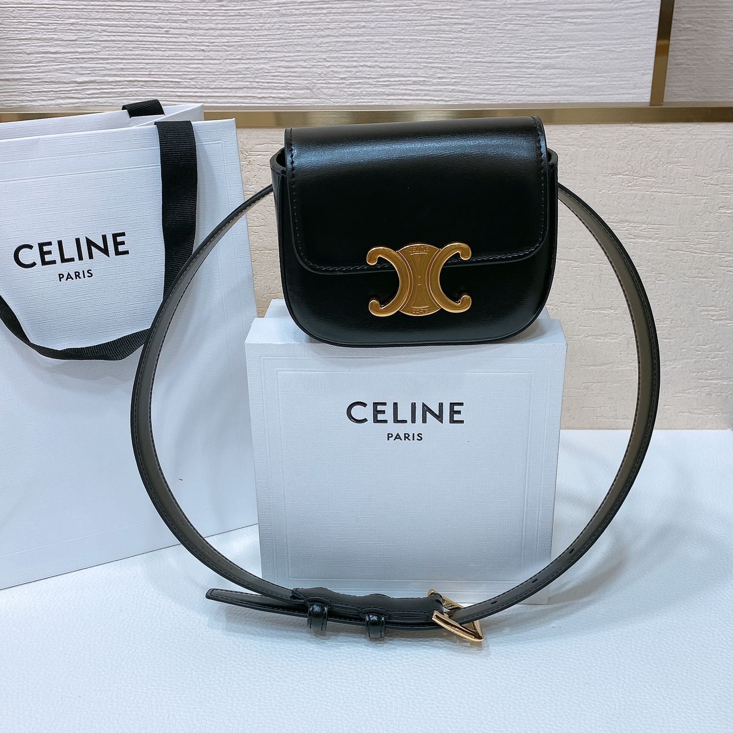 Celine Triomphe Mini Cowhide Replica Bags