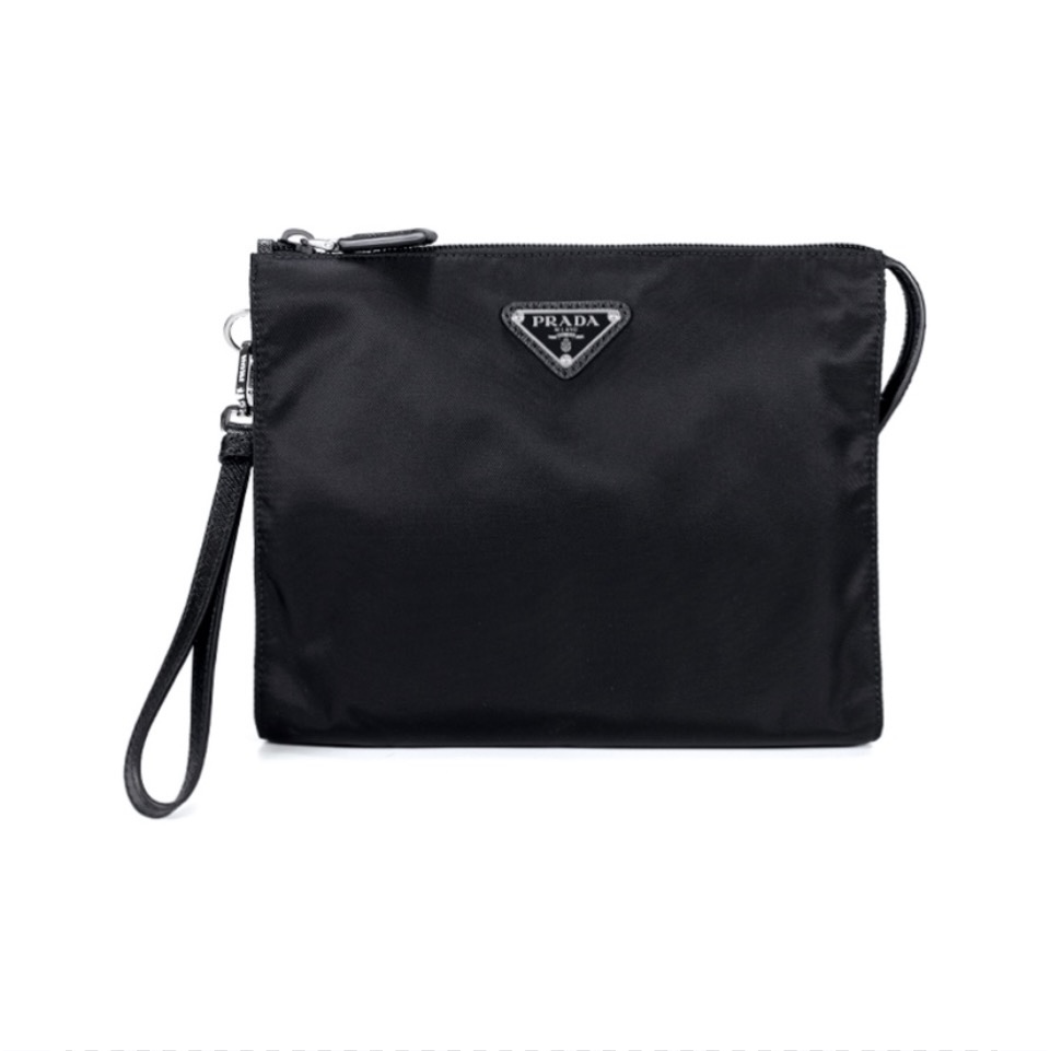 Prada Re-Nylon Clutch Bag Medium Nylon Replica Bags