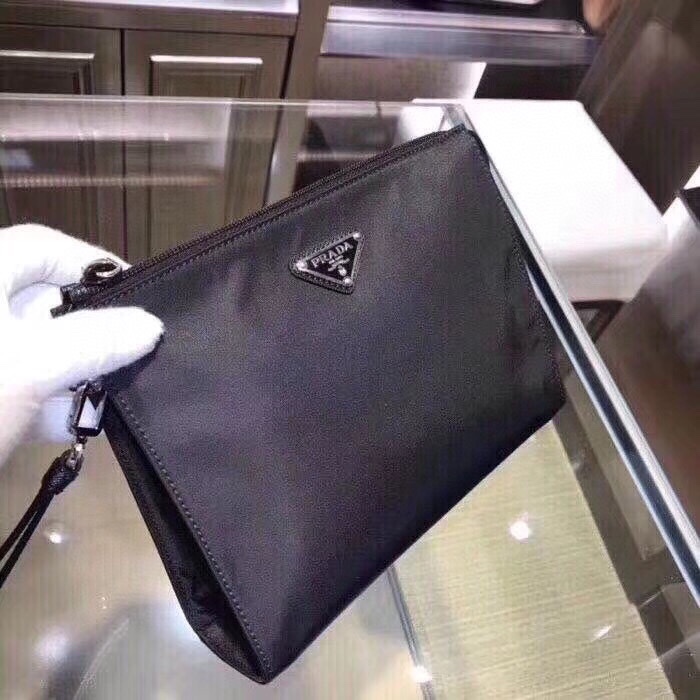 Prada Re-Nylon Clutch Bag Medium Nylon Replica Bags