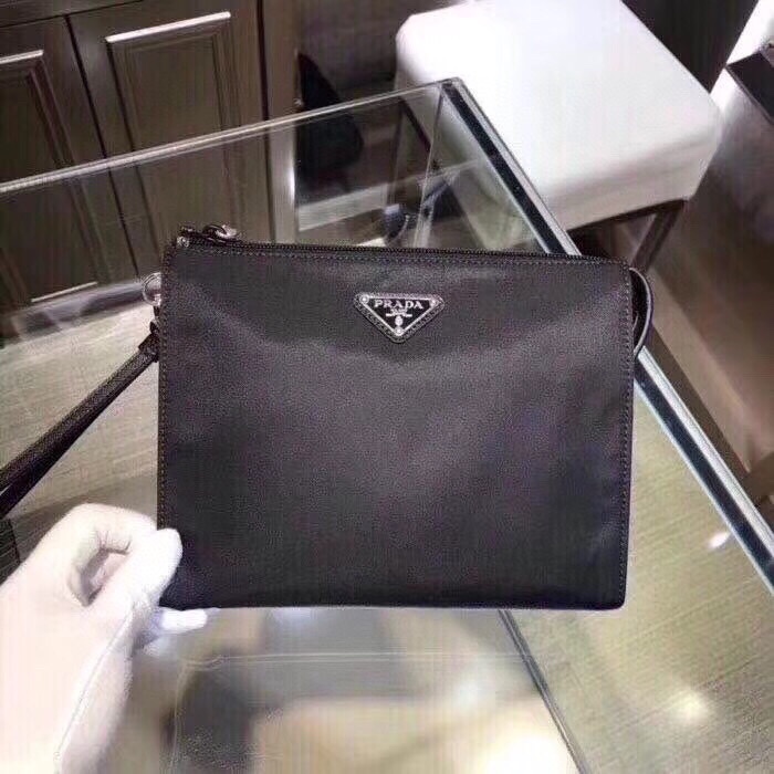 Prada Re-Nylon Clutch Bag Medium Nylon Replica Bags